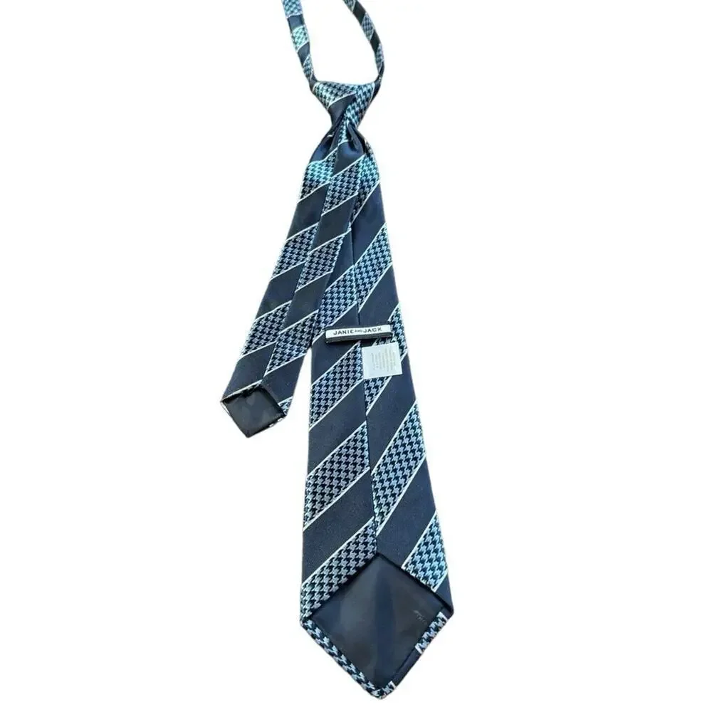 Janie and Jack Blue Stripe Adjustable Tie Child 0-3